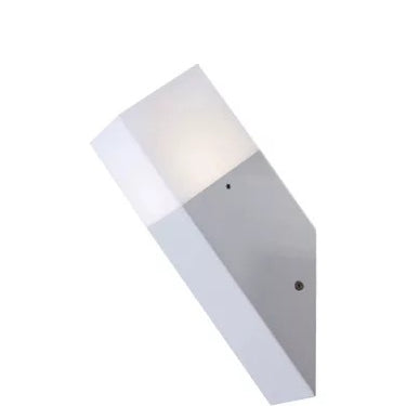 Kültéri fali lámpa 1xE27 max.12w IP44 fehér 78x78x250mm 5év