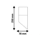 Kültéri fali lámpa 1xE27 max.12w IP44 fehér 78x78x250mm 5év