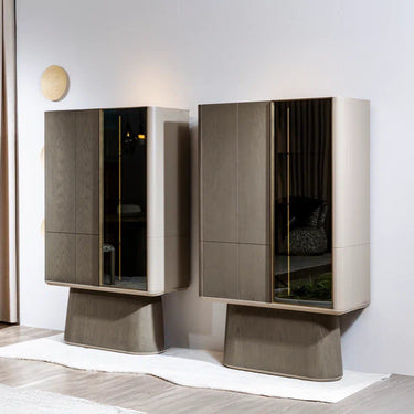 KAPADOKYA két részes bárszekrény sötétbarna