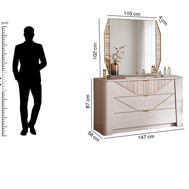 BENTLEY fésülködőasztal bézs