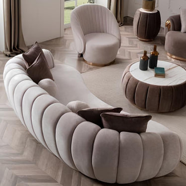 Prada ovális kanapé 3 személyes (több színben)