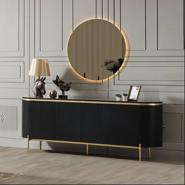 Tesla Black tálalószekrény 208 cm