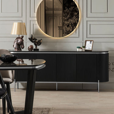 Tesla Black tálalószekrény 208 cm