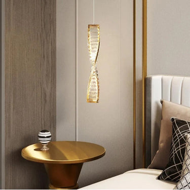 BERIL Mini függőlámpa 50 cm arany-kristály