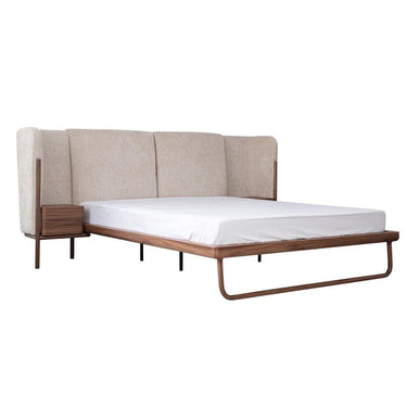 Capella franciaágy keret falpanellel bézs (matrac nélkül)