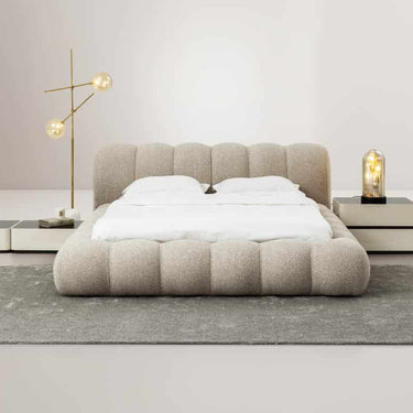 Coco franciaágy keret 160x200 cm bézs-téglavörös (matrac nélkül)