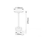 UNIVERSO Tölthető asztali lámpa DC:5V 2000mAh 3w 130lm CCT D130x275mm IP20 Fekete