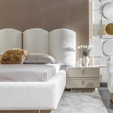 DANTE ágykeret ágyvéggel ekrü (matrac nélkül)