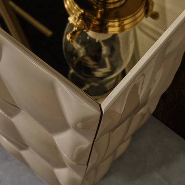 ROYAL konzolasztal krém-arany (tükörrel)