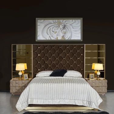 Royal éjjeliszekrény krém-arany