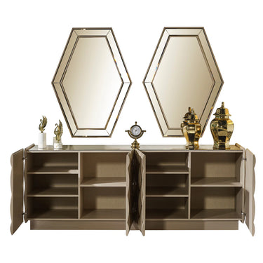 Royal tálalószekrény krém-arany 216 cm