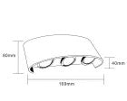 Fali lámpa LED 16w 1300lm 6500k IP65 169×80×40mm fekete
