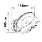Kültéri fali lámpa 10w 1100lm CCT KAPCS. IP54 fehér 180x177x172mm 3 év