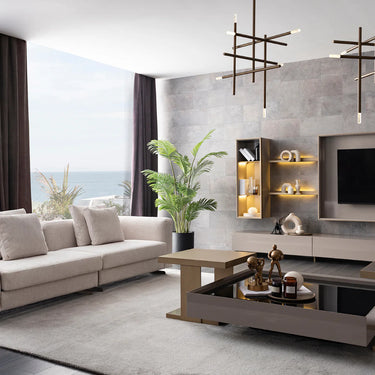 Eva könyvespolc fali egység (2db) bézs