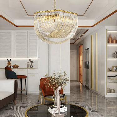 Edna mennyezeti lámpa arany-kristály (több méretben)