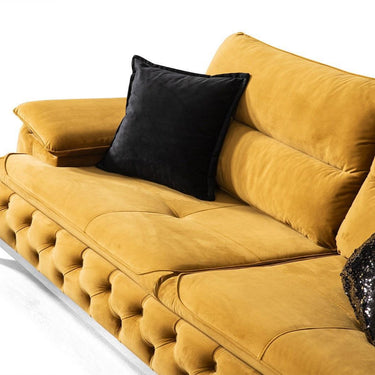 Elit 3 személyes kanapé sárga