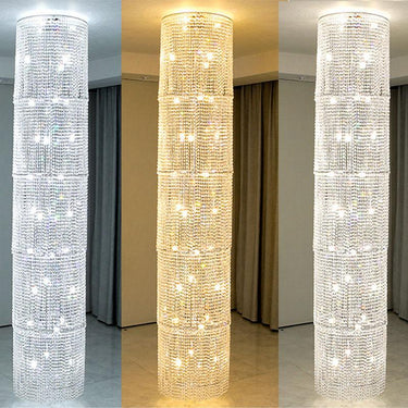 ELL függőlámpa oszlop kristály-arany 230 cm