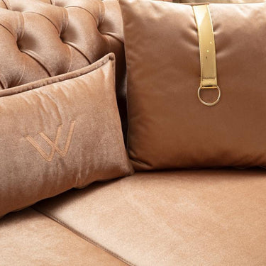 Empirio chesterfield kanapé világosbarna kiállított