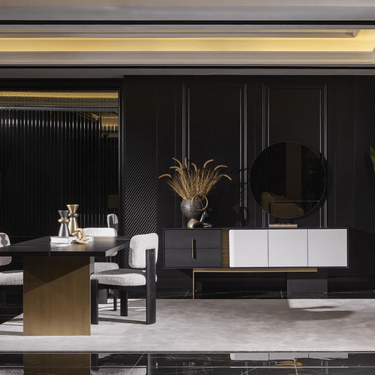 Etro tálalószekrény 230 cm sötétbarna-fehér