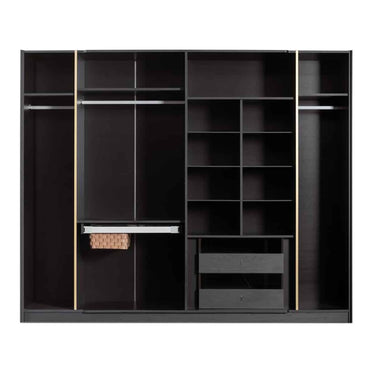 Etro 6 ajtós gardróbszekrény fehér-fekete