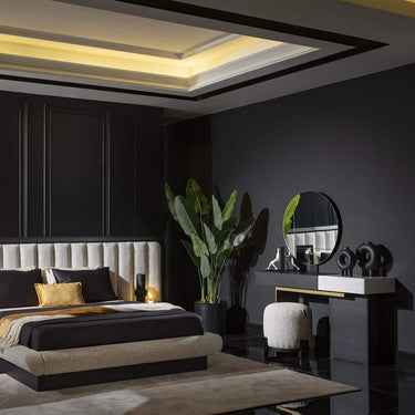 Etro konzolasztal fekete-fehér (tükörrel)