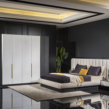 Etro franciaágy bézs (matrac nélkül)