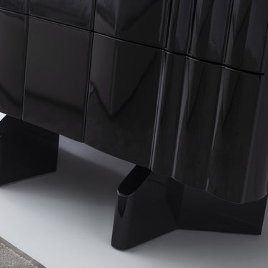 Flow fényes fekete Tv szekrény