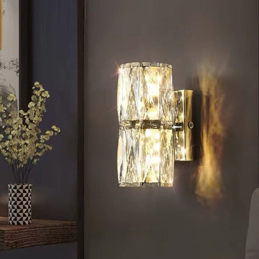 Belmora fali lámpa 20 cm arany-kristály