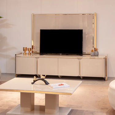 Galaxy TV szekrény ekrű-arany