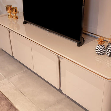 Galaxy TV szekrény ekrű-arany