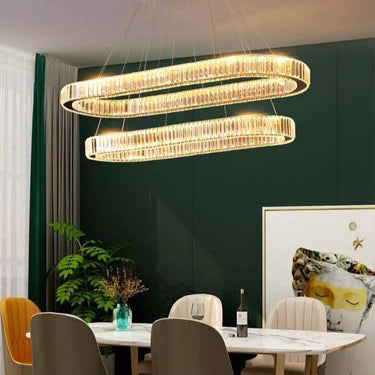 Briel függőlámpa dupla ovális arany