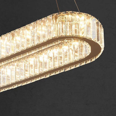 Briel függőlámpa dupla ovális arany