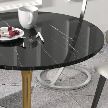 Carol Line kerek étkezőasztal  fekete  80 cm