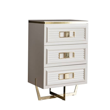 Glória fiókos szekrény fehér-arany