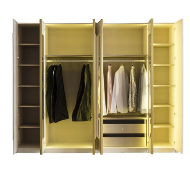 Glória gardróbszekrény fehér-arany