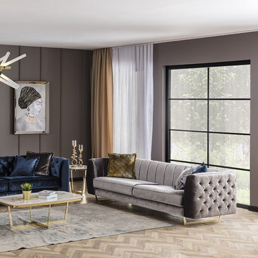 Glória 3 személyes kanapé ezüst