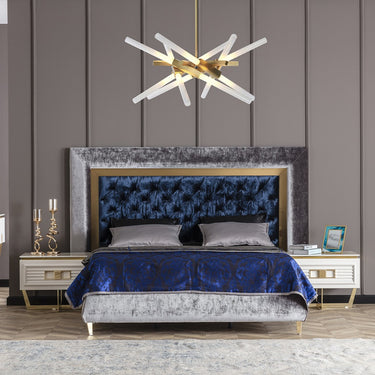 Glória éjjeliszekrény fehér-arany