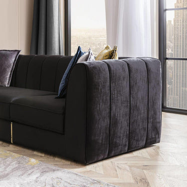 Glória ülőgarnitúra fekete-arany