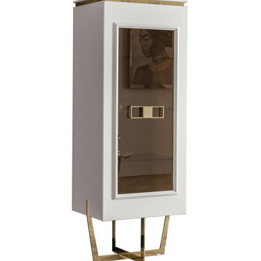 Glória vitrin fehér-arany (világítással)