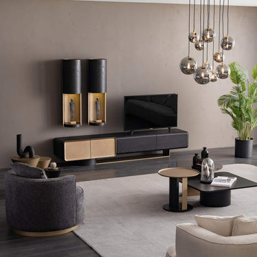 Grande TV szekrény fekete-arany