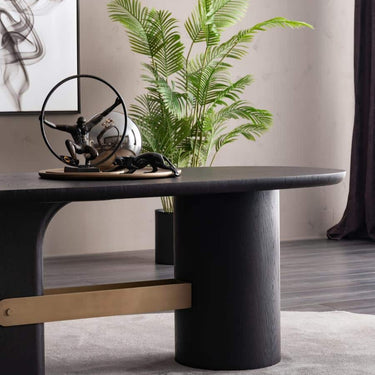 Etro étkezőasztal fekete 180 cm