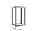 Kültéri fali lámpa 1xE27 max.15w IP44 fehér 120x120x220mm 5év