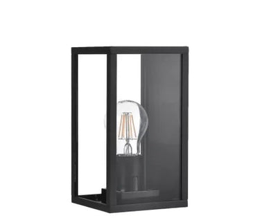 Kültéri fali lámpa 1xE27 max.15w IP44 fekete 120x120x220mm 5év