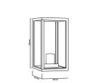 Kültéri fali lámpa 1xE27 max.15w IP44 fekete 120x120x220mm 5év