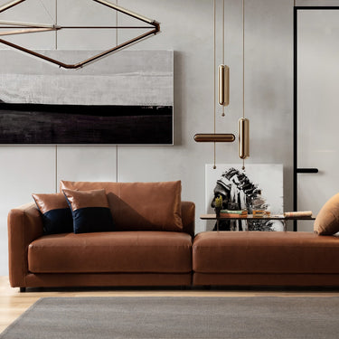 LUXE LODGE 3 személyes kanapé barna