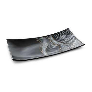 Poo dekoratív kerámia tál Fekete/arany 30x15x5 cm