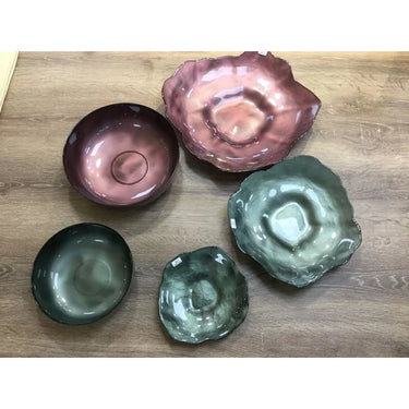 Niko üveg tál Zöld 21x21x7 cm