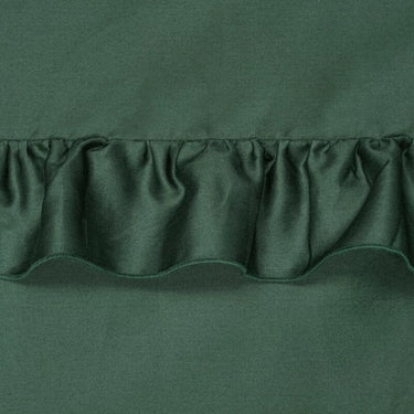 Reina fodrokkal díszített pamut-szatén ágyneműhuzat Palackzöld 160x200 cm - 70x80 cm 2db