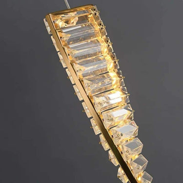 BERIL Mini csavart függőlámpa 100 cm arany-kristály