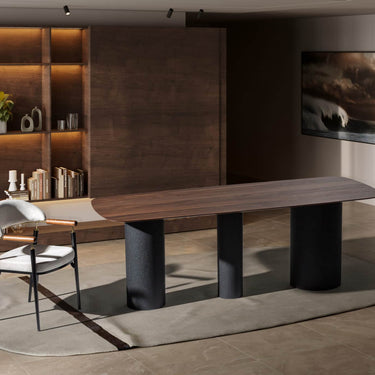 Prag étkezőasztal sötétbarna 220 cm